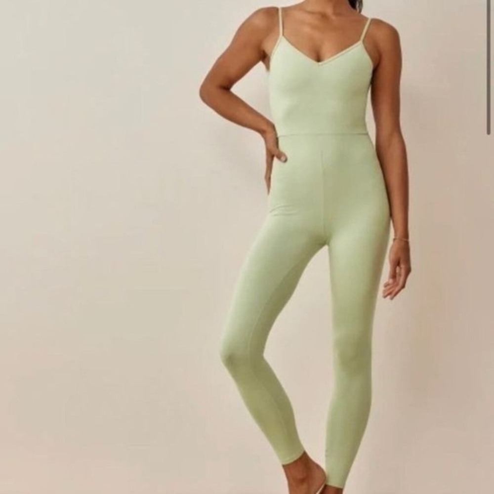 Reformation Emmy Ecostretch Jumpsuit Limon Size M